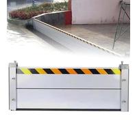 Barrière Anti-inondation en Alliage d'aluminium avec Bande réfléchissante de signalisation. Réutilisable en Cas de Fortes pluies. Protection Contre Le