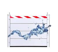Barrière Anti-inondation En Aluminium De 193 Cm Avec Plaque De Retenue D'eau Portillon De Séparation Temporaire Pour Garage, Cave, Porte D'entrée Et Allée(Outside,193 * 20cm)