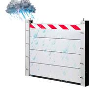 Barrière Anti-inondation En Aluminium Panneau De Bouchon D'eau Réutilisable Barrière De Contrôle Des Inondations Avec Bande Réfléchissante Pour Garage Porte D'entrée Portes/Maison(43x20cm)