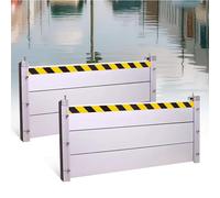 Barrière Anti-inondation Multifonctionnel Barrière Anti-inondation en Aluminium Réutilisable Barrière Mobile De Protection Contre Les Inondations avec Bande Réfléchissante,250 * 60cm