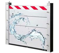 Barrière Anti-inondation Réutilisable - Aluminium Résistant, Plaque de Rétention d’eau pour Garages, Passages Souterrains, Portails et Entrées(113x80cm)