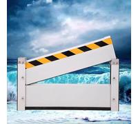 BarrièRe Anti-Inondation RéUtilisable Durable Batardeau Anti Inondation Aluminium BarrièRes Anti-Inondation pour Les EntréEs De Portails De Garages Et De Passages Souterrains,Argent,120 * 40cm