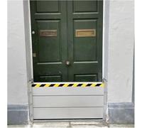 Barrière anti-inondation réutilisable en aluminium (1 pièce) for maison, garage et entrée - Protection anti-inondation réglable de 0,5 m à 2,5 m(235cmx60cm)