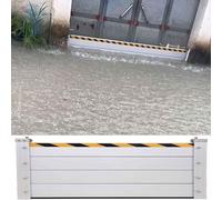 Barrière anti-inondation verticale, amovible et réutilisable, module d'unité robuste, porte déflectrice de contrôle des inondations(H80cm,470cm(15.4ft))