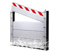 Barrière Anti-Inondations Réutilisable - Système de Batardeau avec Déflecteur d’Eau, Idéale pour Porte d’Entrée Porte Patio(198x80cm)