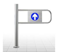 Barrière basculante à rebond automatique, ouverture manuelle à 90°, dispositif de sortie d'entrée en acier inoxydable pour supermarchés, bibliothèques, centres commerciaux