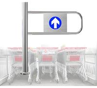 Barrière battante à rebond automatique avec ressort 1 voie d'entrée manuelle à 90° pour supermarchés, usines, parcs - Solution d'accès à l'allée 100 x 100 cm