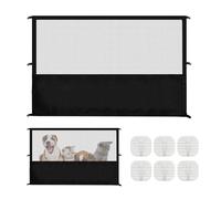 Barrière Chien sans Percage,Barriere de Securite Escalier Portable,Barrières D’escaliers et de Portes pour Escalier,Porte,Couloir,Barriere Chat(110 * 80cm,Noir)