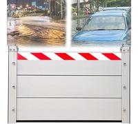 Barrière Contre Les Inondations En Aluminium, Système De Batardeau Anti-Inondation Panneaux D'inondation Bouclier De Barrière D'eau Amovible Réutilisable Barrière De Sécurité(89 * 40cm)