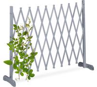 Relaxdays Tuteur à tomates, en Bois, Plantes grimpantes, Non Fixe, Largeur Extensible Jusqu’à 275 cm, Jardin, Gris