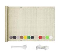 Barrière de Balcon Beige 100 x 1000 cm - Protection Contre Le Vent et Brise-Vue pour Garde-Corps en Treillis métallique - Idéal pour Jardins et balcons