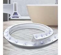 Barrière de barrage d'eau de seuil de douche à ventouse, joint de sol de salle de bain en silicone pour pièce humide, barrière de rétention de douche pliable, bouchon d'eau pour salle de bain, séparat