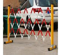 Barrière De Barricade Mobile Extensible avec roulettes, Barrières De Circulation Robustes Garde Pieds Antidérapants, Clôture Télescopique pour école/garages/Zone De Travail, 1.2mx 5m