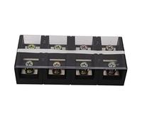 Barrière de Borniers Électriques 400A 600V, Double Rangée, Avec Couvercle Transparent Antipoussière - Haute Résistance, Montage Facile, Usage Industriel et Réseaux Électriques (4 chiffres (4004))