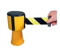 Barrière de ceinture Portable, barrière rétractable montée sur cône, 2/3/5M, sommet for la circulation, nécessite le verrouillage plusieurs unités(2M(6.6FT))
