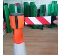 Barrière de ceinture portable, barrière rétractable montée sur cône, ruban protection for circulation 2/3/5 M, for les zones blocage et piétonnes(5M(16.4FT))