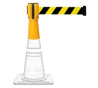Barrière de ceinture portable, rétractable montée sur cône, signalisation supérieur 2/3/5/10 m, for bloquer les zones piétonnes, avec rebond automatique(5M(16FT))