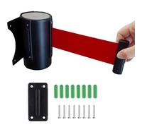 Barrière de ceinture rétractable - Ceinture de sécurité murale résistante aux intempéries pour une utilisation en intérieur/extérieur, boîtier robuste