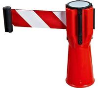 Barrière de ceinture rétractable de cône de route, barrière d'isolement de 10 m avec boutons de verrouillage, ceintures d'avertissement contrôle des foules for les événements sportifs publics(Rosso)