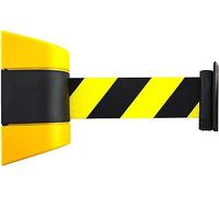 Barrière de ceinture rétractable fixée au mur, Barrière de sécurité rétractable à fixation murale fixe 5 m, boîtier ABS, ceinture rayée for barrière contrôle des foules dans les zones séparées