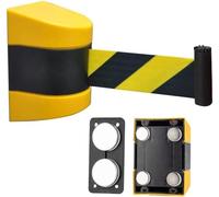 Barrière de ceinture rétractable, garde-corps télescopique avec support mural, 10 m, ceinture de sécurité pour parking, magasins de détail et aéroports