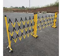 Barrière de Circulation Extensible - Clôture de contrôle des foules rétractable avec roulettes - Barrière de sécurité Flexible pour événements - Jaune et Noir - 1,2 x 6 m