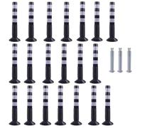 Barrière de circulation for allée de 30 pouces - Poteau délinéateur flexible avec bande réfléchissante for le contrôle de la circulation(Black+white,20 pack)