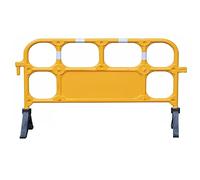 barrière de circulation pliable, Barrière extensible en plastique for allées, escaliers et parkings, barrière mobile portable for le contrôle des foules(Yellow,2pcs)
