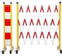 Barrière de Circulation Portable et réglable, clôture métallique Extensible pour événements, barrière de sécurité Mobile, Jaune, 1,2 m x 4 m, idéale pour la Gestion des f