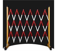 Barrière de circulation rétractable avec hauteur réglable, design en ciseaux pliables portables pour événements de rue, sécurité publique et contrôle de la foule (rouge, 2 m)