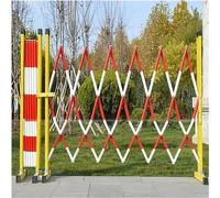 Barrière de circulation rétractable avec roues - Extensible 1,2 x 2,5 m pour bloquer l'allée et l'allée, solution de sécurité durable et portable pour le contrôle de la foule