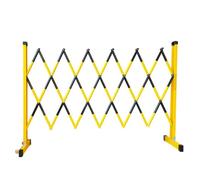 Barrière de circulation rétractable et clôture de sécurité - Garde-corps extensible en métal pour garage, école, centre commercial, terres agricoles - Solution portable de contrôle des foules et de