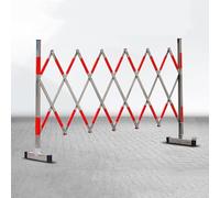 Barrière de Circulation rétractable, Garde-Corps métallique Extensible sur roulettes, clôture de sécurité Mobile pour parkings, Chantiers et Gestion des foules - Solution
