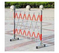 Barrière de circulation rétractable portable en acier inoxydable, portail de sécurité réglable avec roulettes, système de barrière mobile extensible pour autoroute, centre commercial, chanti