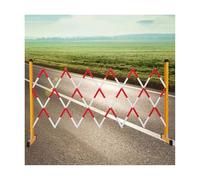 Barrière de circulation télescopique, portail de sécurité mobile en fibre de verre, avec deux roues et conception pliable, convient aux allées et aux zones scolaires.(1.2x3m)