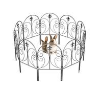 Barrière De Clôture Pour Chien | Métal Antirouille Sans Creusage Bordure De Défense Du Sol | Clôture Jardin pour Chiens | Pour Pelouse Allée Cour Arrière-cour Chemin Terrasse Balcon Aménagement Paysag