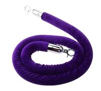 Barrière de contrôle des foules - Corde de barrière de 1,5 m - Corde d'avertissement - Corde de bienvenue en flanelle pour hôtel, exposition - Décoration sur le thème du tapis rouge (violet)