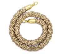 Barrière de contrôle des foules en Corde - Corde de sécurité de 200 cm avec Crochets d'extrémité, barrière Polyvalente sur Poteau pour la Gestion des Files d'attente et Les Lignes de sécurit