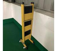 Barrière de contrôle extensible mobile Barricade, pour allées, grand barrage routier à division jaune/noir - 4 m/5 m/6 m/7 m/8 m, barrière de circulation robuste