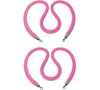 Barrière De Corde Tressée, Cloison De Comptoir De Centre Commercial, Chandelier VIP, Cordes De Chanvre pour Le Contrôle De La Foule avec des Crochets Métalliques, Silver Hooks, 2.5m/8.2ft