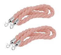 Barrière de corde tressée, cordes de poteau VIP pour cloison de comptoir de centre commercial pour le contrôle des foules avec crochets en métal, 1/1,5/2/2,5/3/3,5/4/4,5/5 m de long (Couleur : Gold Ho