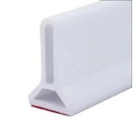 Barrière de Douche Barrage d'eau de douche pliable 50mm haut, bouchon salle bains, barrière et système rétention, séparation sèche humide, bloqueur seuil d'inondation(White,100cm)