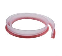 Barrière de douche en silicone 1 m bande d'étanchéité étanche pour douche baignoire flexible profil stop eau seuil de sol autocollant montage facile noir blanc gris transparent bleu (transparent)