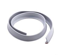 Barrière de douche en silicone 1 m bande d'étanchéité étanche pour douche baignoire flexible profil stop eau seuil de sol autocollant montage facile noir blanc gris transparent bleu (gris)