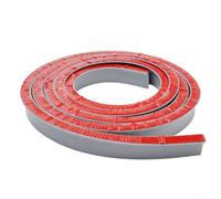 Barrière de douche en silicone pour douche sans courbes, joint étanche pliable de 100 à 300 cm, pour salle de bain et cuisine, hauteur de 30 mm, transparent/gris (gris)