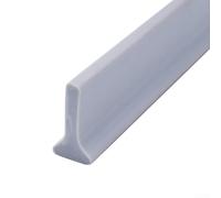 Barrière de douche en silicone pour douche sans courbes, joint étanche pliable de 100 à 300 cm, pour salle de bain et cuisine, hauteur de 30 mm, transparent/gris (gris, 2 m)