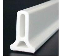 Barrière de douche pliable et système de rétention pour barrage d'eau et maintient l'eau à l'intérieur du seuil (Blanc, 1 M)