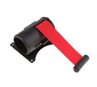 Barrière de file d'attente, 2 pièces, ruban ceinture rétractable mural, en acier inoxydable for la sécurité du contrôle des foules Pour Magasins Stades(Red)