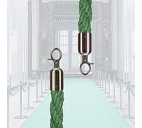 Barrière de file d'attente avec boutons polis - Corde rétractable pour contrôle de foule - Système de gestion des files d'attente - Idéal pour les événements et les lieux