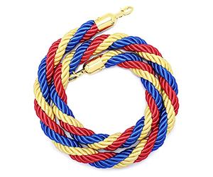 Barrière de File d'attente pour Inauguration - Corde en Chanvre tressé Durable de 150 cm pour la Gestion des foules et l'organisation d'événements en intérieur/extérieur - Barrière élégante